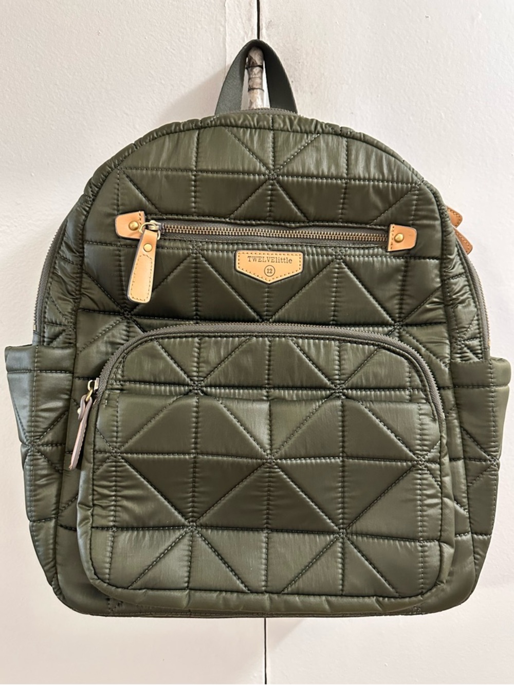 Twelve Little Quilted Green Backpack